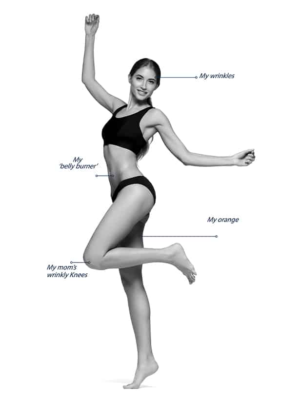 Slim Woman Happy After Lumines NuEra tight Skin Smoothing Treatment