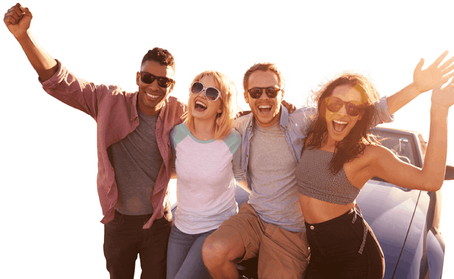 Group of friends happy after doing Stellar M22&trade; treatment
